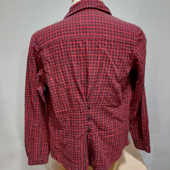 Women's red Plaid blouse Woolrich Small - Picture 4 of 5